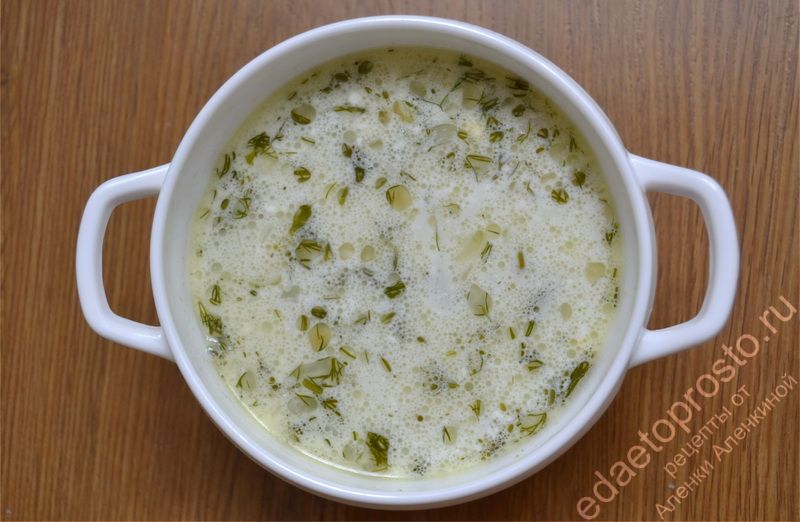 фото вкусного супа на кефире в кастрюле