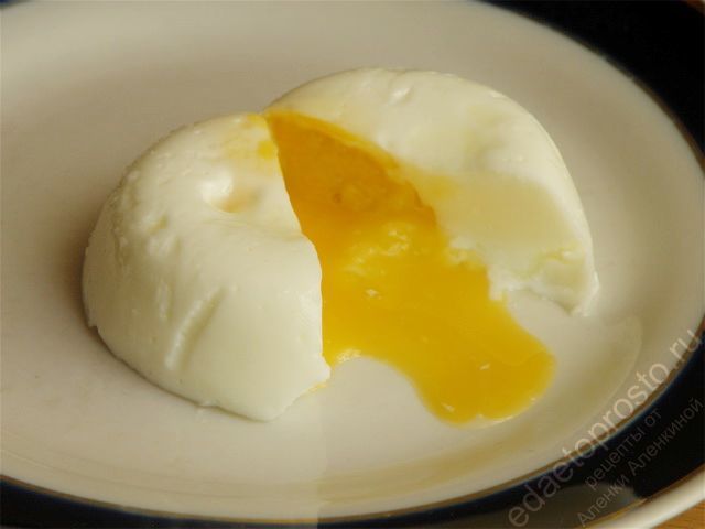фото разрезанного яйца пашот