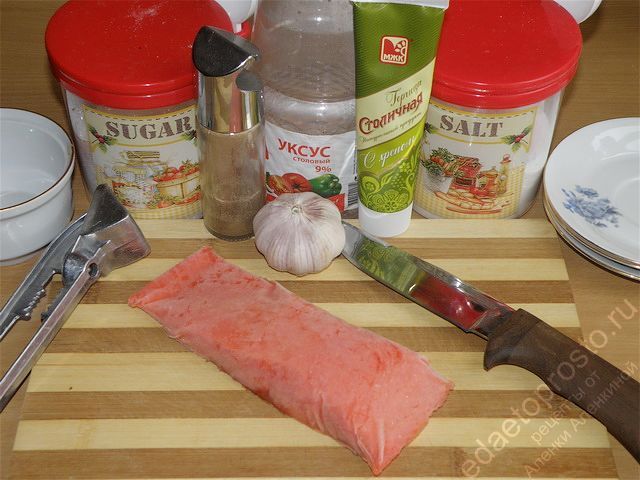 фото ингредиентов для приготовления сашими