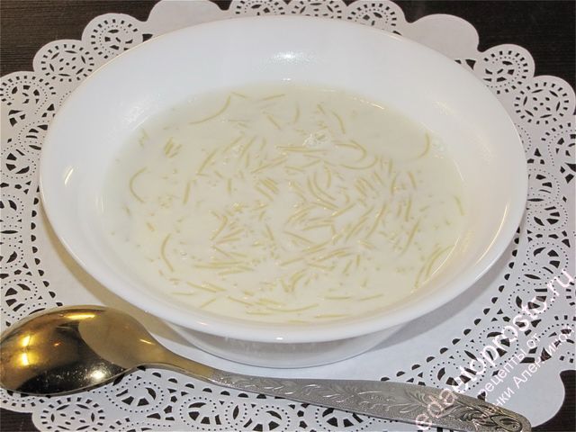 Молочный суп готов