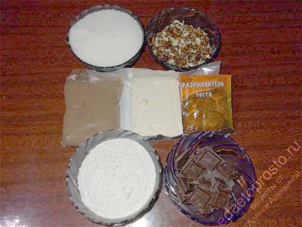 фото исходных продуктов для шоколадного брауни