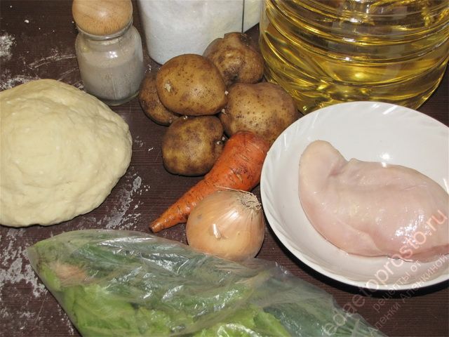 фото ингредиентов для приготовления супа с галушками