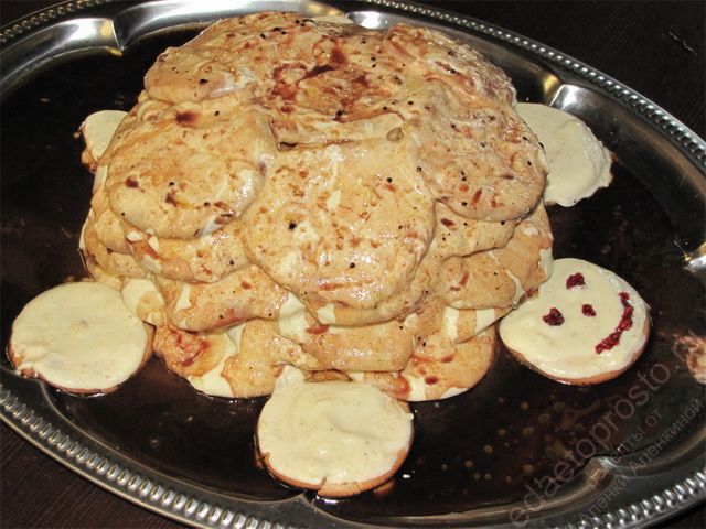 блюда для детей, фото из рецепта торта Черепаха