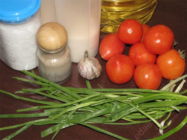 фото исходных продуктов для приготовления томатного соуса
