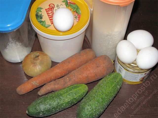 фото ингредиентов для приготовления салата с рисом