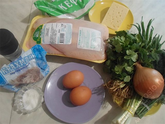 фото ингредиентов для приготовления куриных котлет