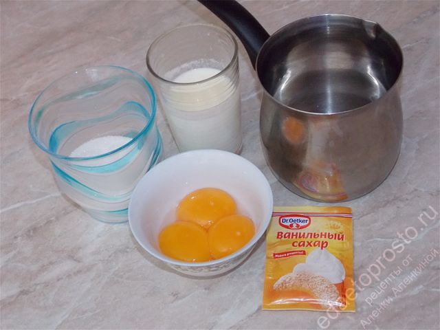 фото ингредиентов для крема Шарлотт