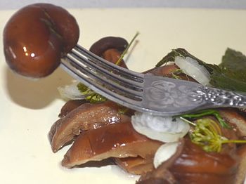 фото вкусных соленых рыжиков на тарелке