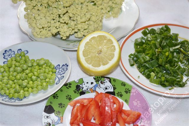 фото ингредиентов для приготовления крем-супа из цветной капусты
