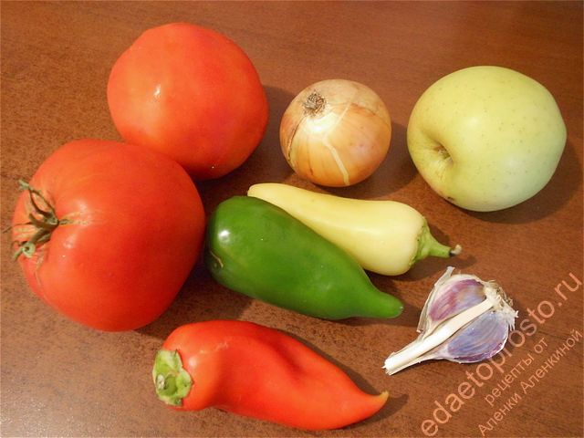 фото исходных продуктов для домашнего кетчупа