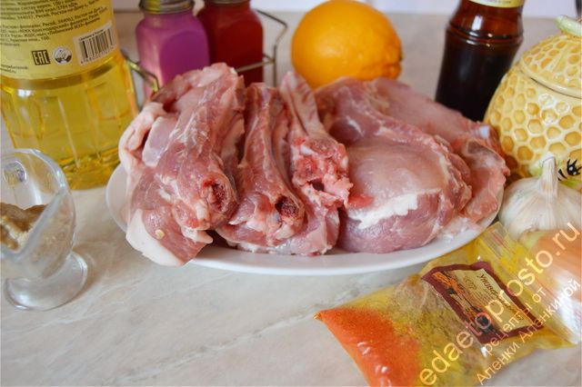 фото ингредиентов для приготовления стейка из свинины