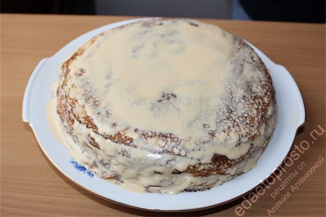 Блинный торт со сгущенкой фото. Самый вкусный вариант с ягодами между блинами