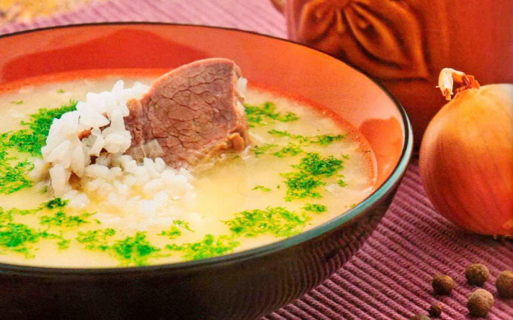 фото блюда Суп рисовый с мясом 