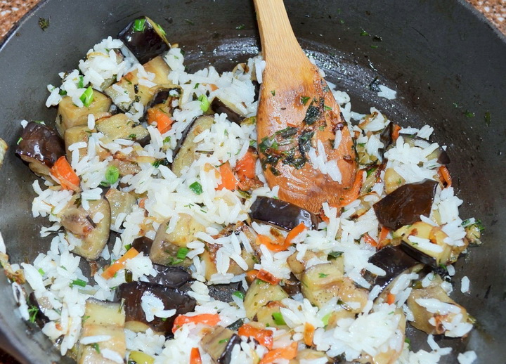 фото блюда Баклажаны с рисом 