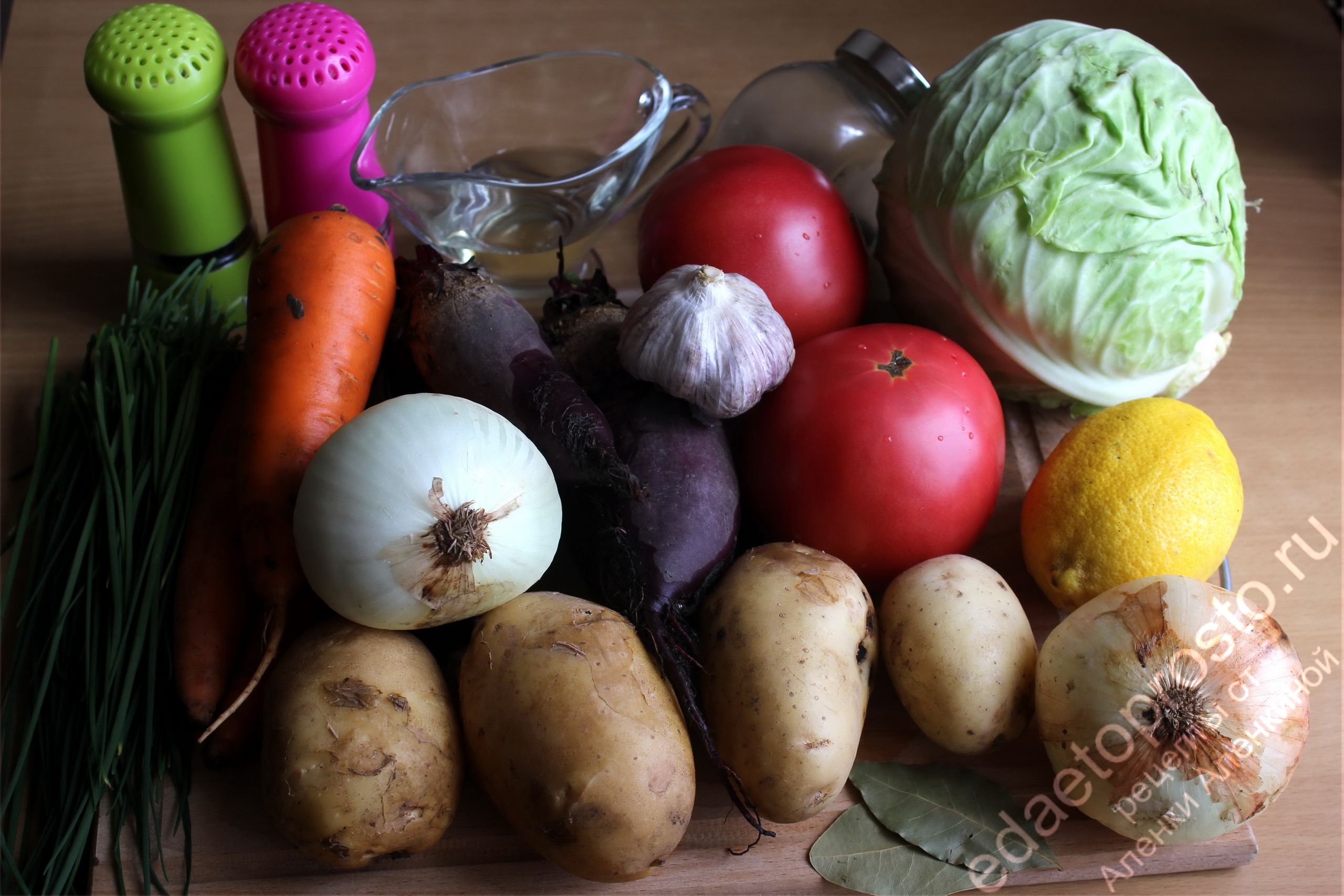 фото-натюрморт овощей для борща