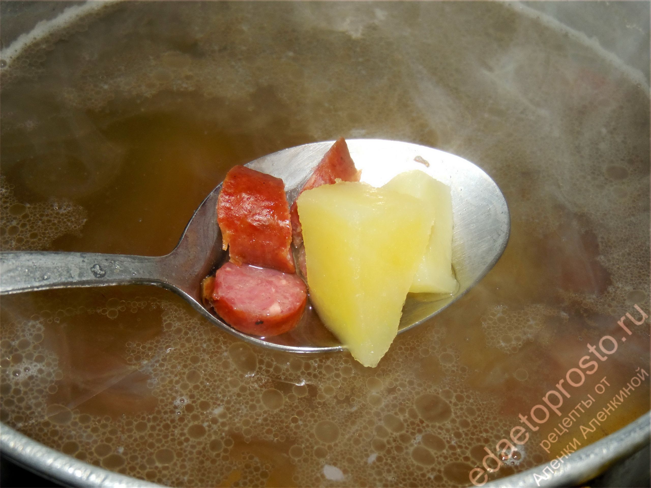 фото студенческий суп с картофелем и колбасками