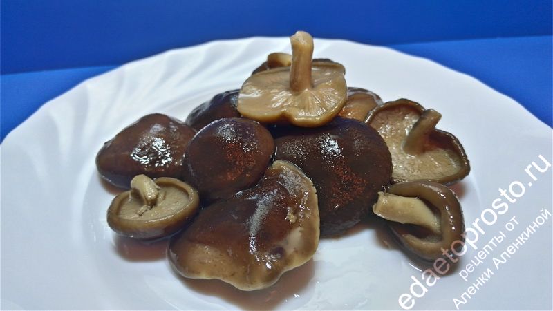 маринованные грибы опята для салата Лесной