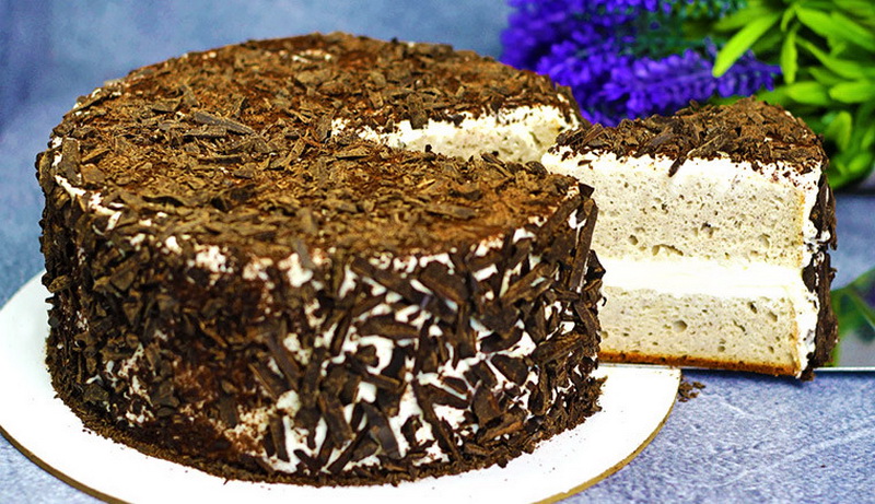 Бисквитный сливочно-ванильный торт