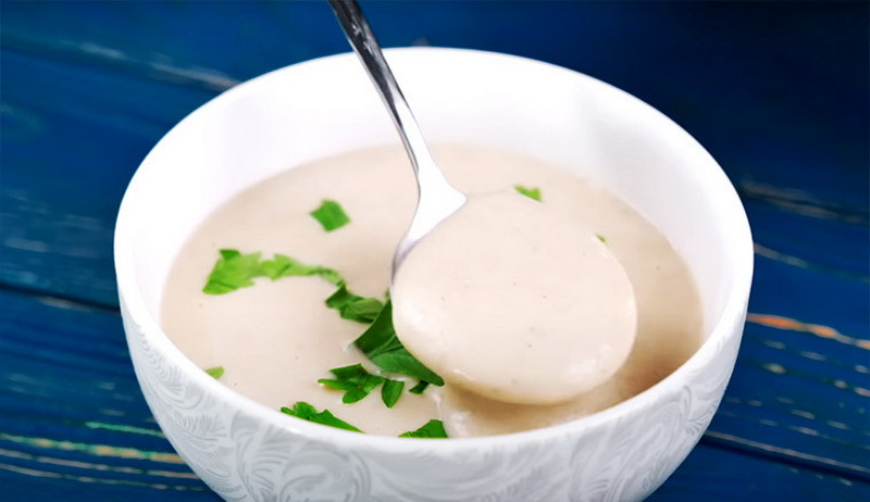 Крем-суп из картофеля и шампиньонов