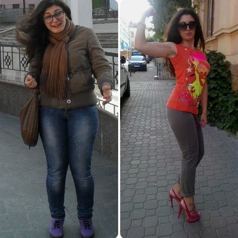 фото к отзыву о Любимой диете  для похудения до и после