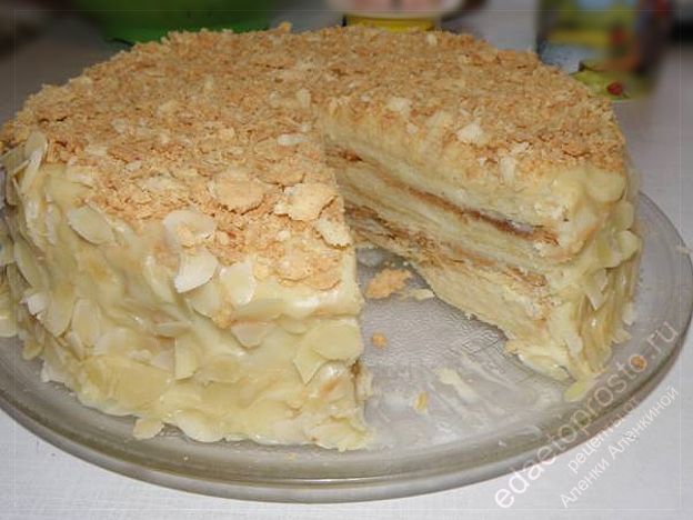 фото торта Наполеон на разрезе