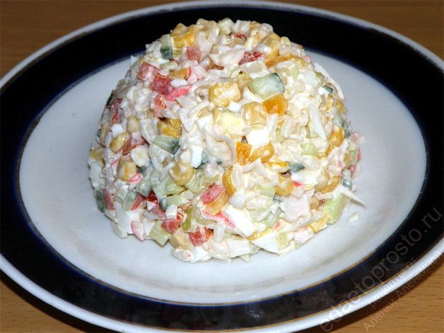 крабовый салат из крабов фото