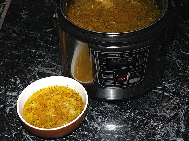 Куриный суп в мультиварке фото