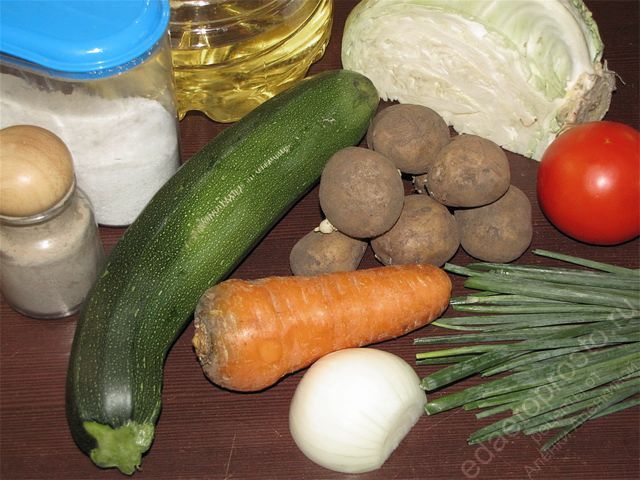 фото ингредиентов для овощного супа