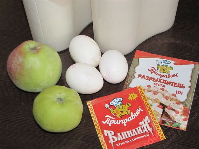 фото продуктов для простой яблочной шарлотки