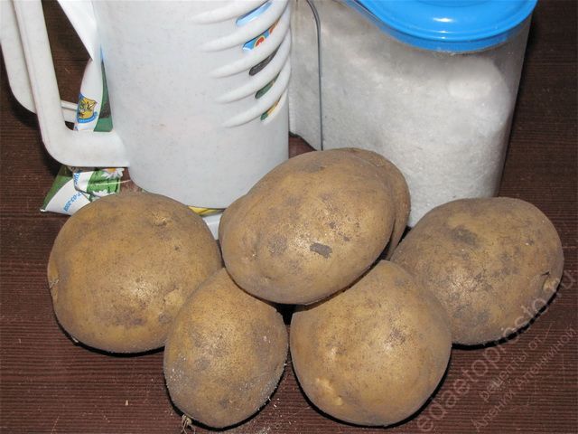 фото исходных продуктов для приготовления картофельного пюре