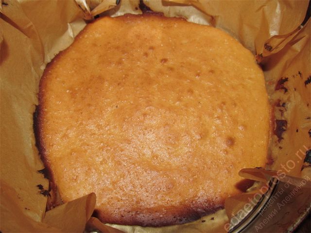 Корж для желейного торта готов, фото приготовления