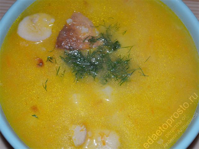 Суп с грибами постный фото