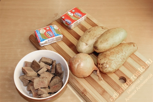 фото продуктов для супа с говяжьей печенью