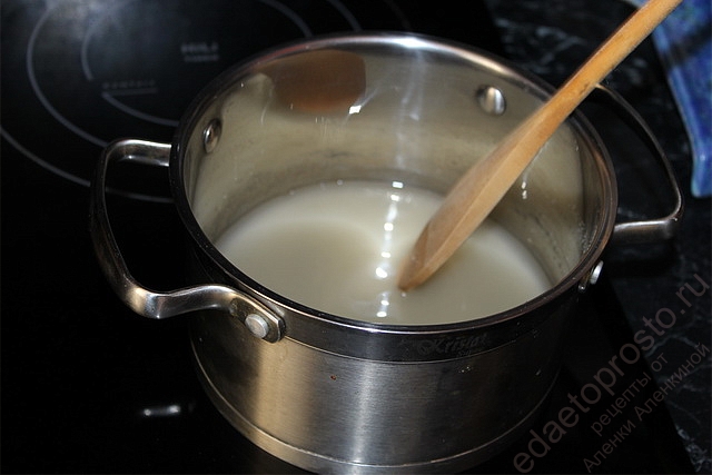 Агар-агар довести до 80 градусов, пошаговое фото приготовления торта Птичье Молоко по ГОСТу