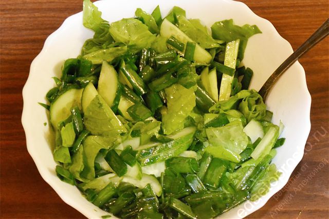 фото салата с нерафинированным растительным маслом