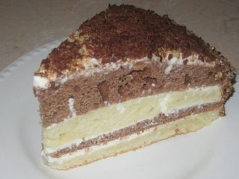 фото вкусного торта сметанника на белой тарелочке