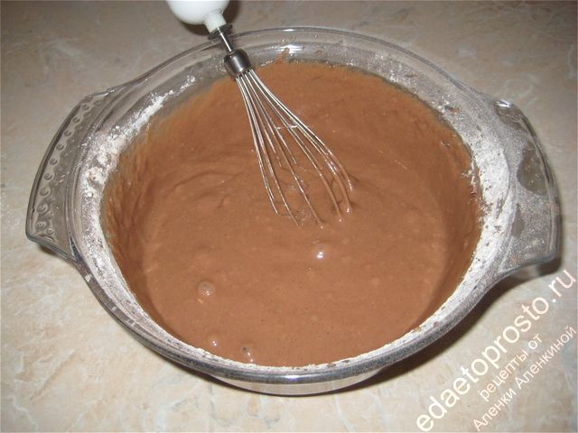 Теперь займемся подготовкой теста для шоколадного бисквита