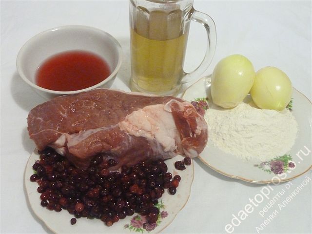 фото ингредиентов для говядины в красном вине