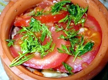 фото заставка к рецепту помидоров в горшочках