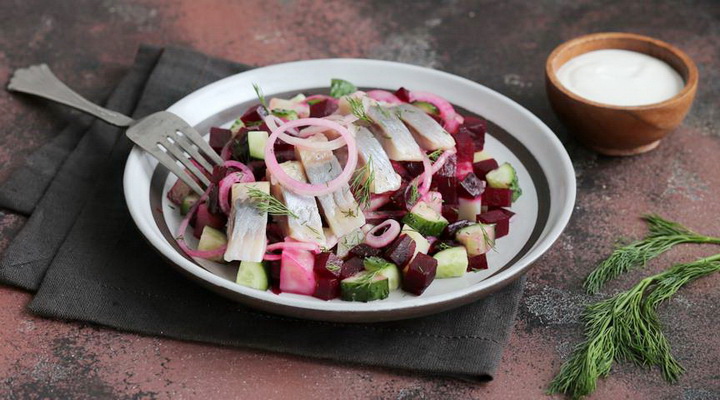 фото блюда Шведский селедочный салат 